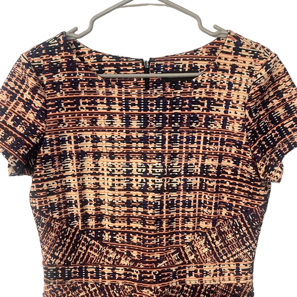 NORDSTROM ELLEN TRACY TWEED PRINT PONTE SHEATH DRESS SIZE 8 - Picture 4 of 10